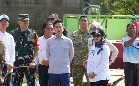Wapres Gibran Tinjau Pembangunan Jembatan Way Bungur di Lampung Timur 
