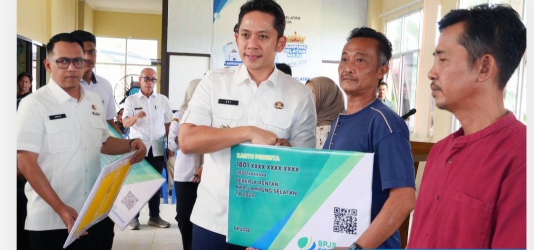 7.882 Pekerja Rentan di Lampung Selatan Dapat Perlindungan BPJS Ketenagakerjaan