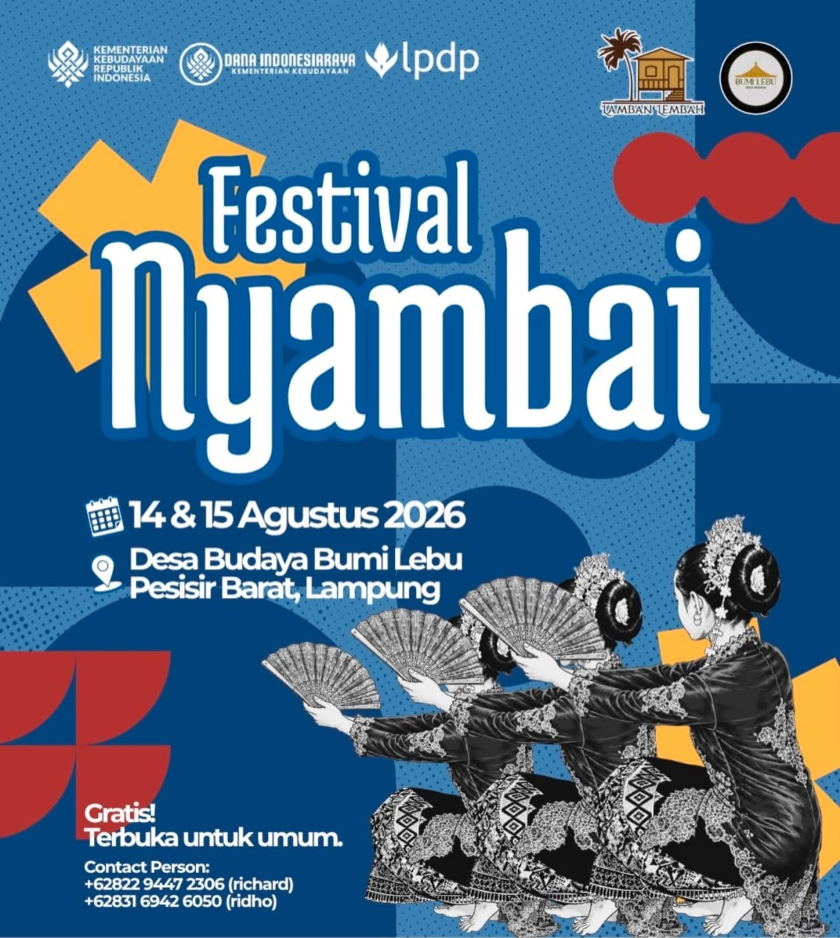 Festival Nyambai 2026 Digelar di Pesisir Barat, Libatkan 10 Marga