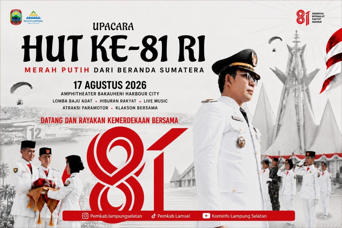 Merah Putih dari Beranda Sumatra, Warga Lampung Selatan Diajak Rayakan HUT ke-81 RI di BHC