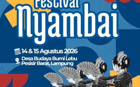 Festival Nyambai 2026 Digelar di Pesisir Barat, Libatkan 10 Marga