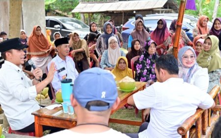 Bupati Lampung Selatan Tinjau Program HELAU di Desa Suak