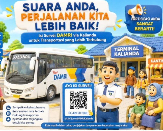 Pemkab Lampung Selatan Ajak Warga Ikut Survei Pembukaan Rute DAMRI Lewat Kalianda