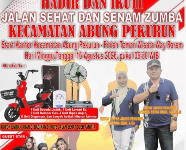 Gerakkan Perekonomian Lokal, Kecamatan AbungpekurunLampung Utara Gelar Perlombaan Perayaan HUT RI