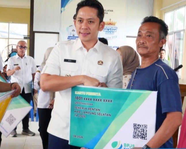 7.882 Pekerja Rentan di Lampung Selatan Dapat Perlindungan BPJS Ketenagakerjaan