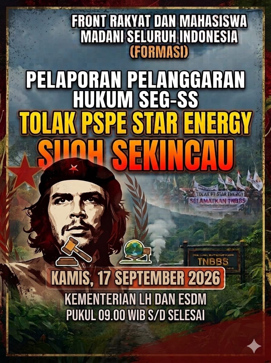 FORMASI Laporkan PT SEGSS ke KLHK dan ESDM, Desak Evaluasi Perizinan Panas Bumi Suoh Sekincau