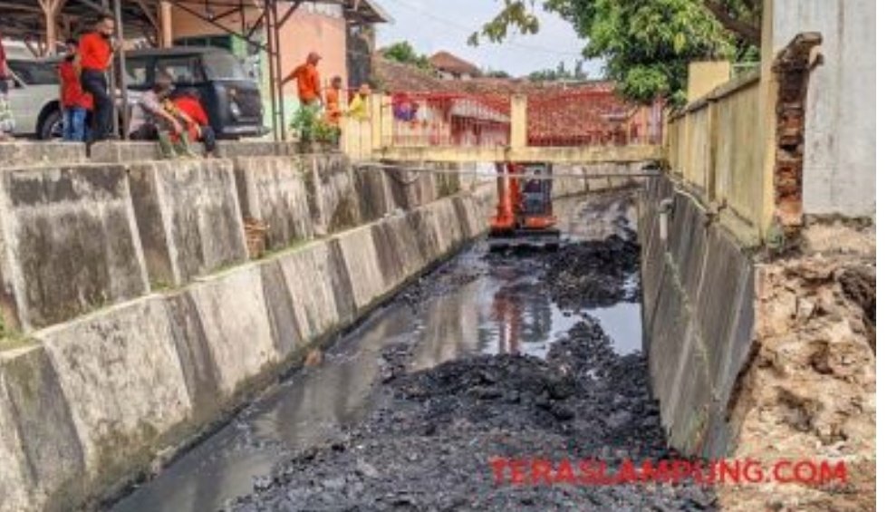 DLH Bandarlampung Kerahkan Satgas Kali Bersihkan Tumpukan Sampah di Sungai