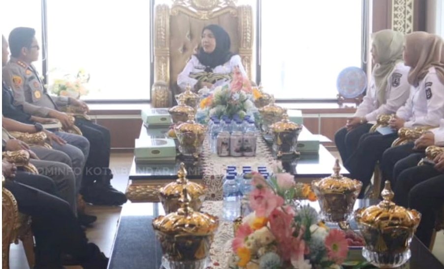 Wali Kota Eva Dwiana Bertemu Kapolresta, Bahas Keamanan Bandarlampung