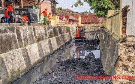 DLH Bandarlampung Kerahkan Satgas Kali Bersihkan Tumpukan Sampah di Sungai