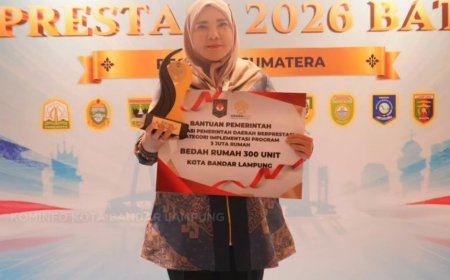Bandarlampung Raih Penghargaan Program 3 Juta Rumah Tingkat Nasional