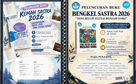 Dua Buku Sastra Dwibahasa Indonesia-Lampung Akan Diluncurkan di Taman Budaya Lampung