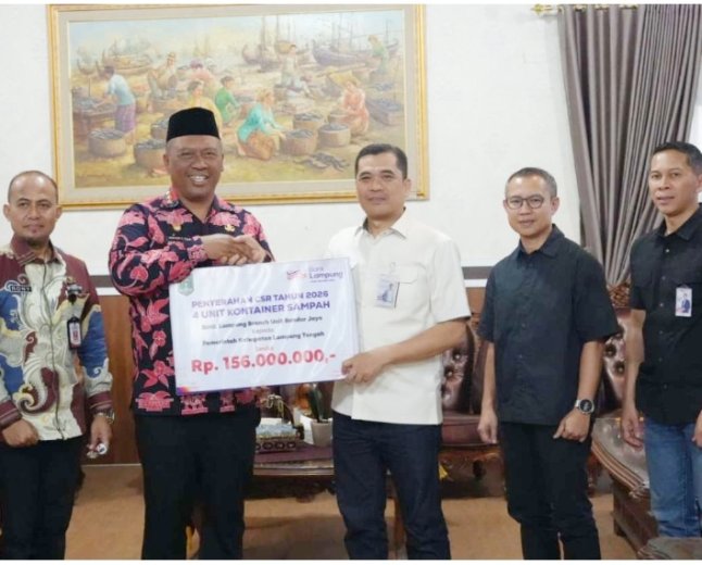 Bank Lampung Gelontorkan CSR Rp156 Juta untuk Atasi Sampah di Lampung Tengah