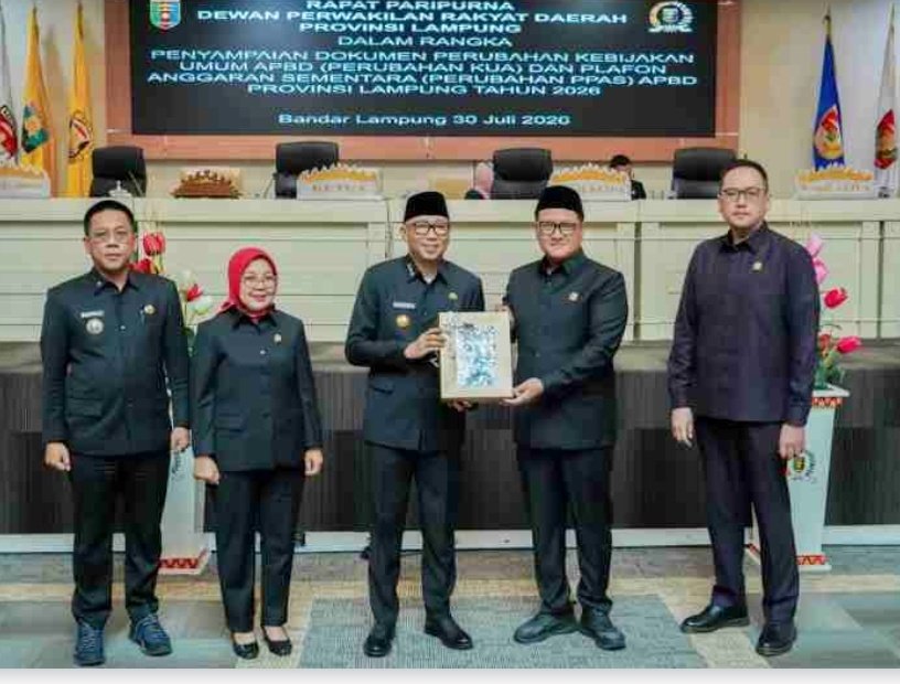 DPRD Lampung Sahkan Pertanggungjawaban APBD 2025, Soroti Belanja dan Infrastruktur