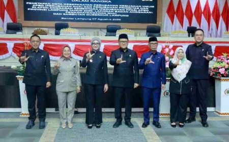 Pemprov dan DPRD Lampung Sepakati Perubahan Anggaran 2026