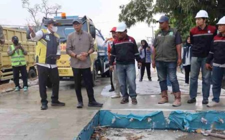 Gubernur Lampung Tinjau Dua Proyek Jalan, Progres Pekerjaan Lampaui Target 8 Persen