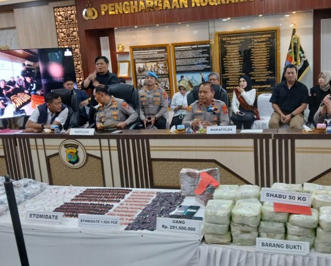 Polda Lampung Bongkar Jaringan Narkoba Internasional, Sita 89 Kilogram Sabu