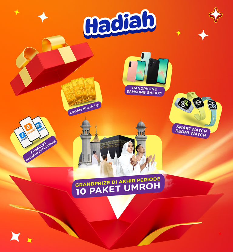 Hadiah yang bisa dimenangkan tampilan mobile