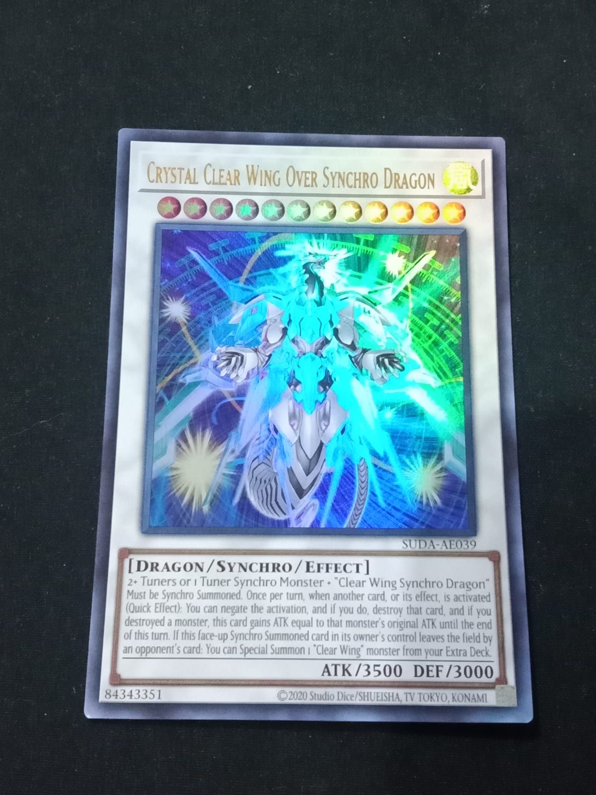 SUDA-AE039 Crystal Clear Wing Over Synchro Dragon Ultra Rare