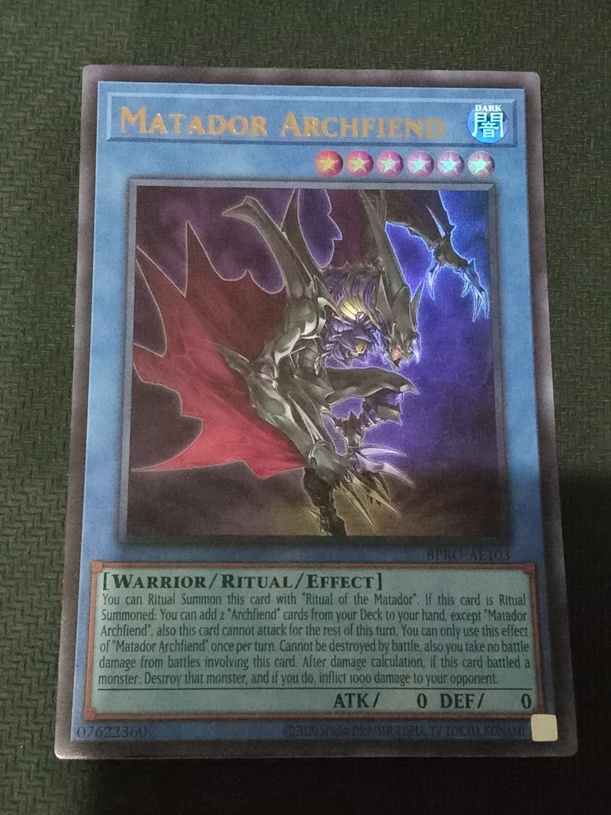 BPRO-AE103 Matador Archfiend Ultra Rare