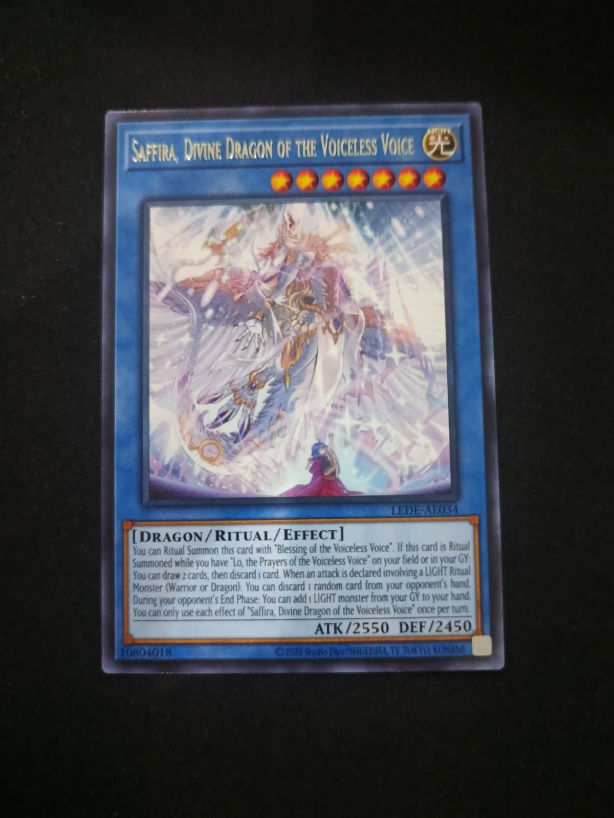 LEDE-AE034 Saffira, Divine Dragon of the Voiceless Voice Rare