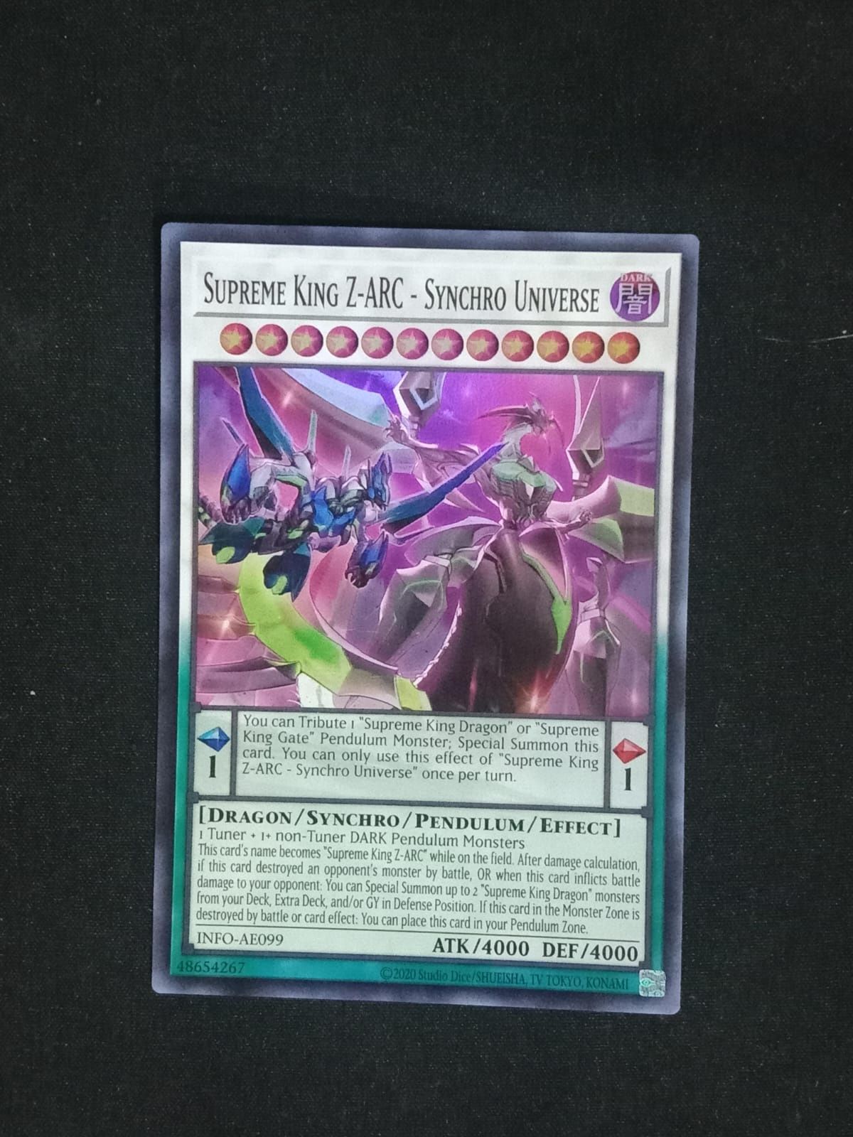 INFO-AE099 Supreme King Z-ARC - Synchro Universe Super Rare