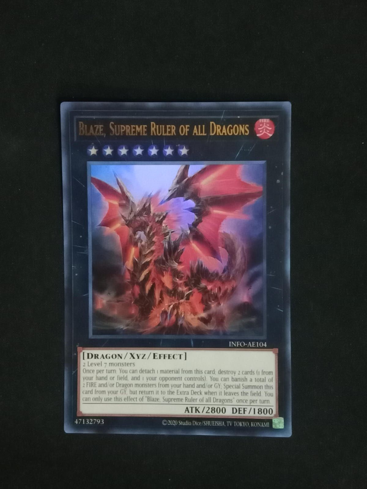 INFO-AE104 Blaze, Supreme Ruler of All Dragons Ultra Rare