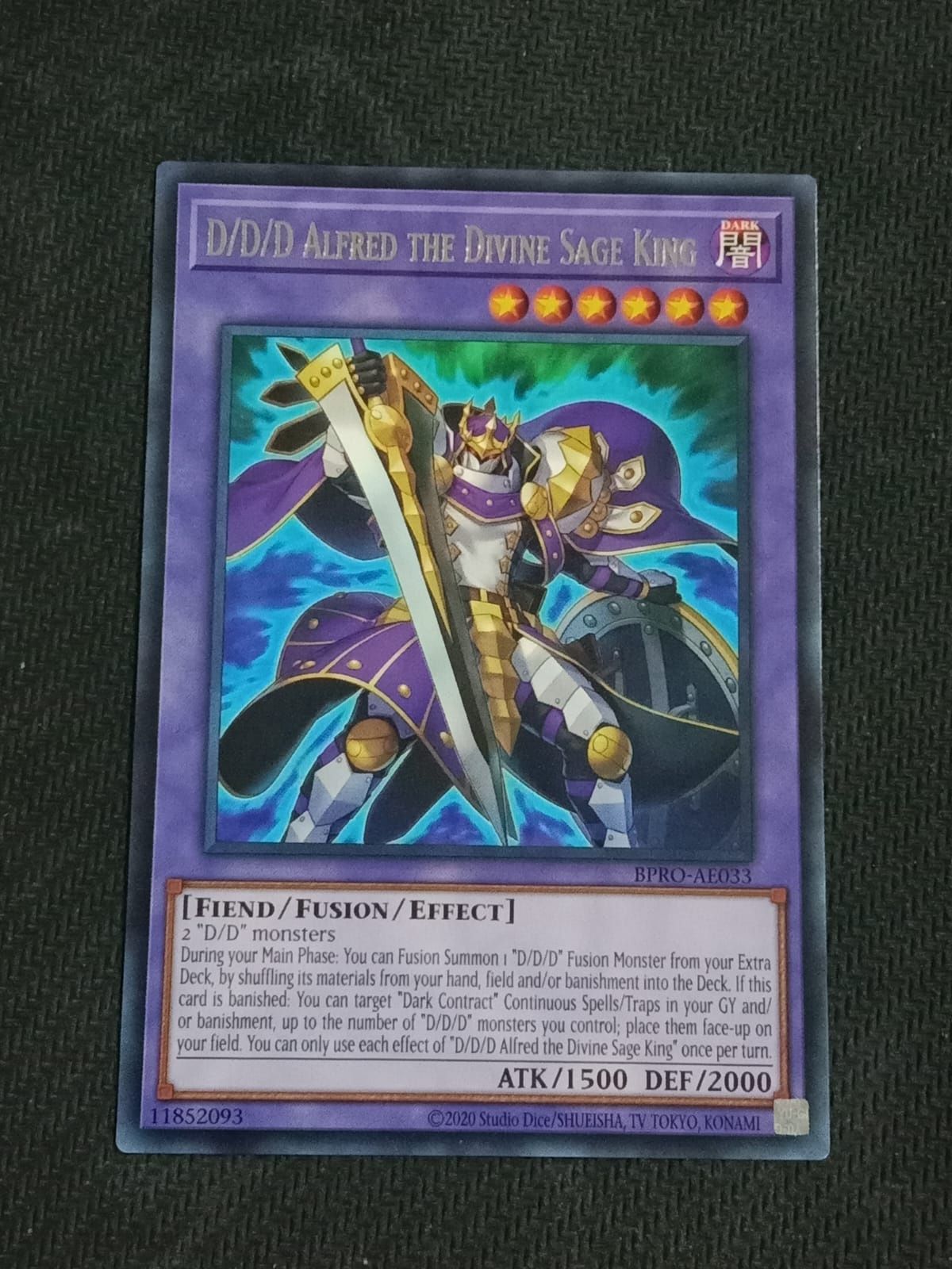 BPRO-AE033 D/D/D Alfred the Divine Sage King Rare