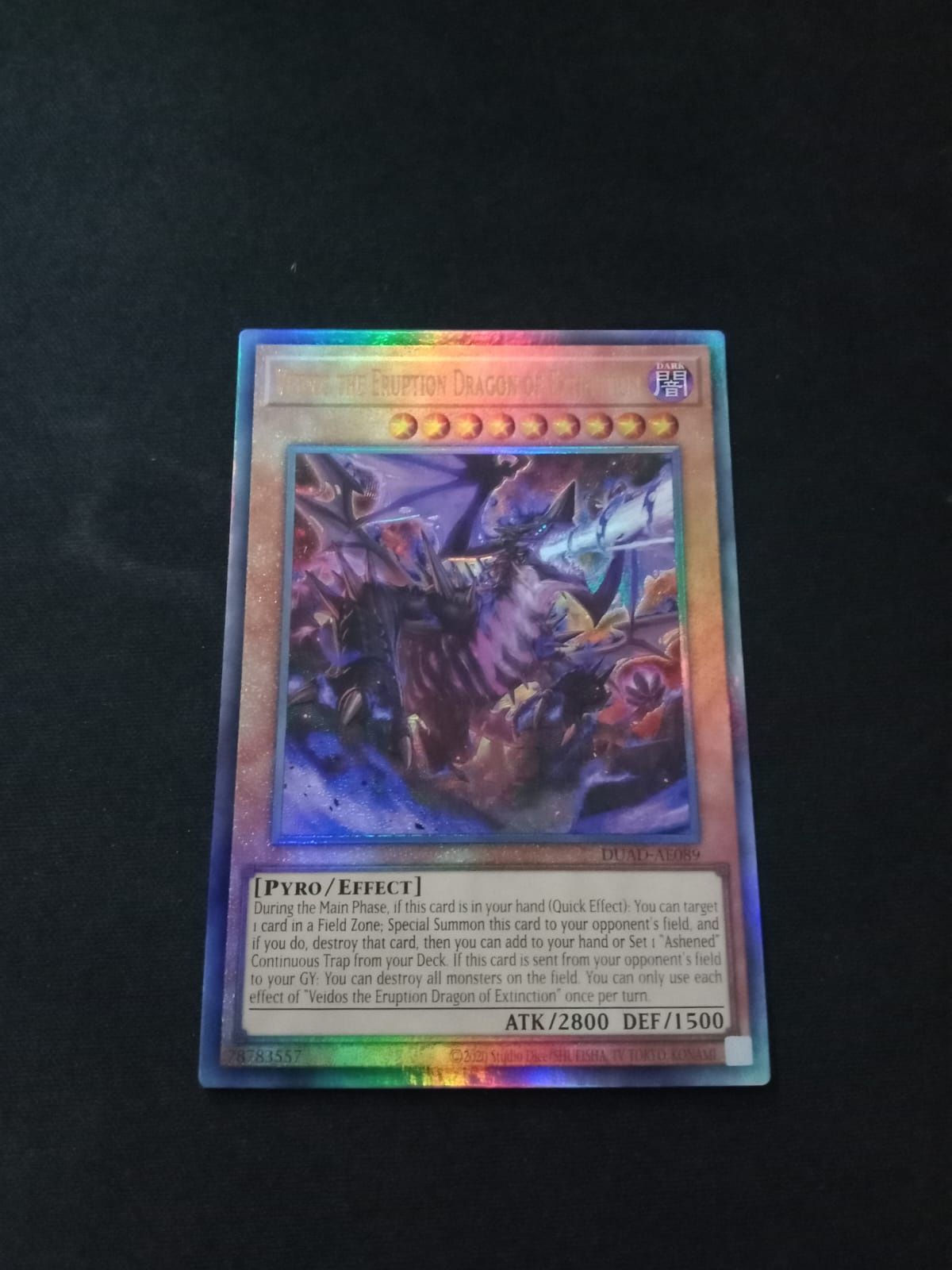 DUAD-AE089 Veidos the Eruption Dragon of Extinction Ultimate Rare