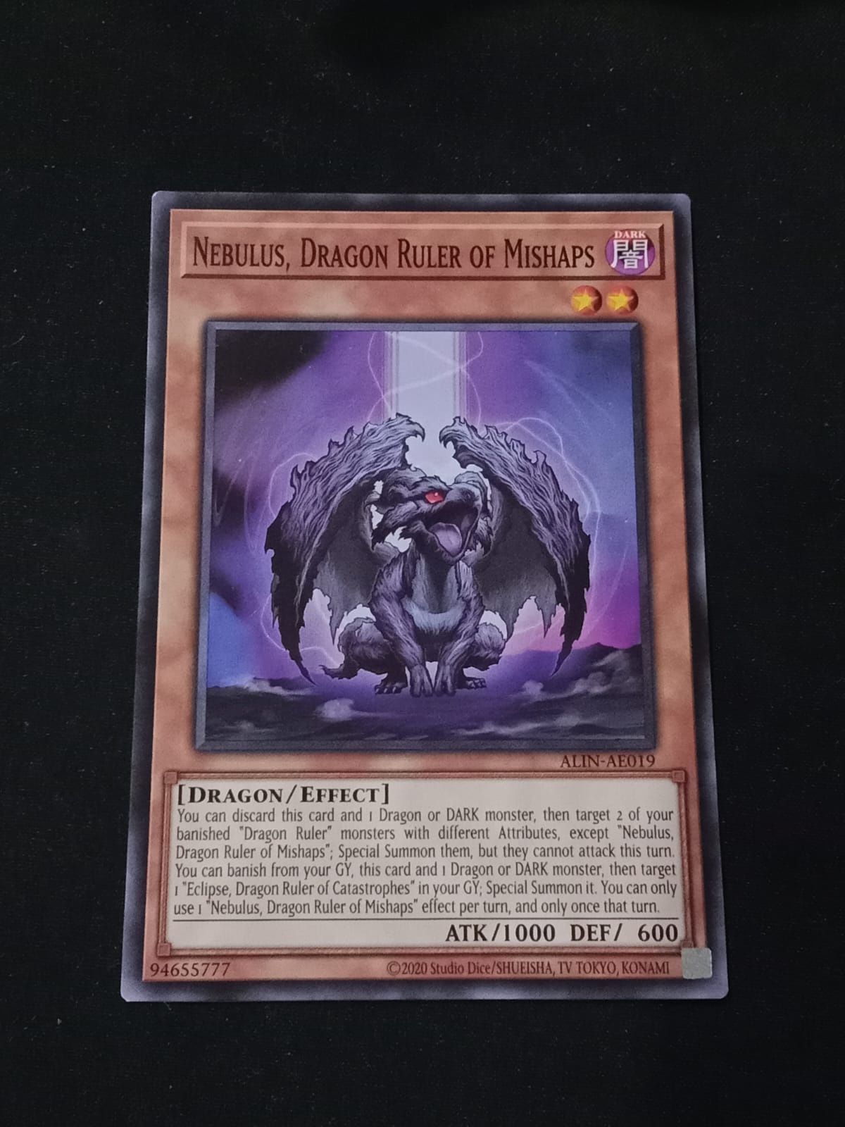 ALIN-AE019 Nebulus, Dragon Ruler of Mishaps Common