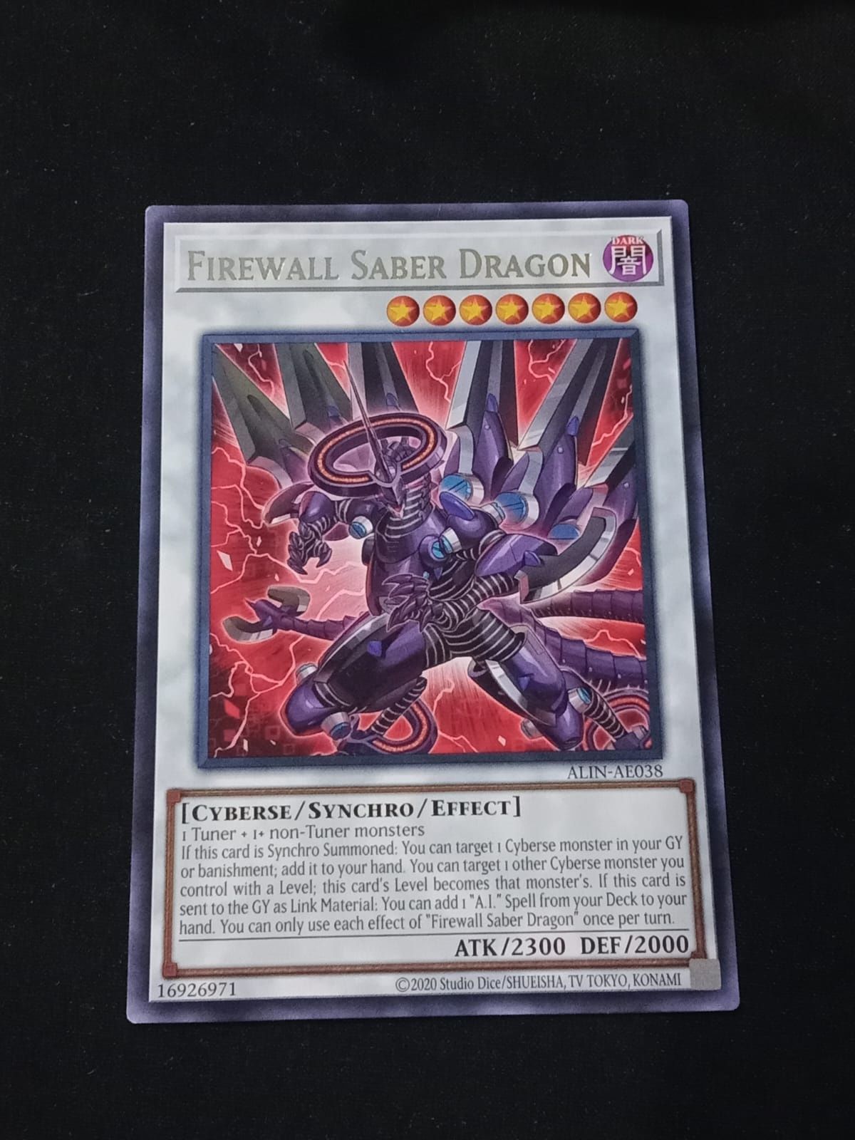 ALIN-AE038 Firewall Saber Dragon Rare