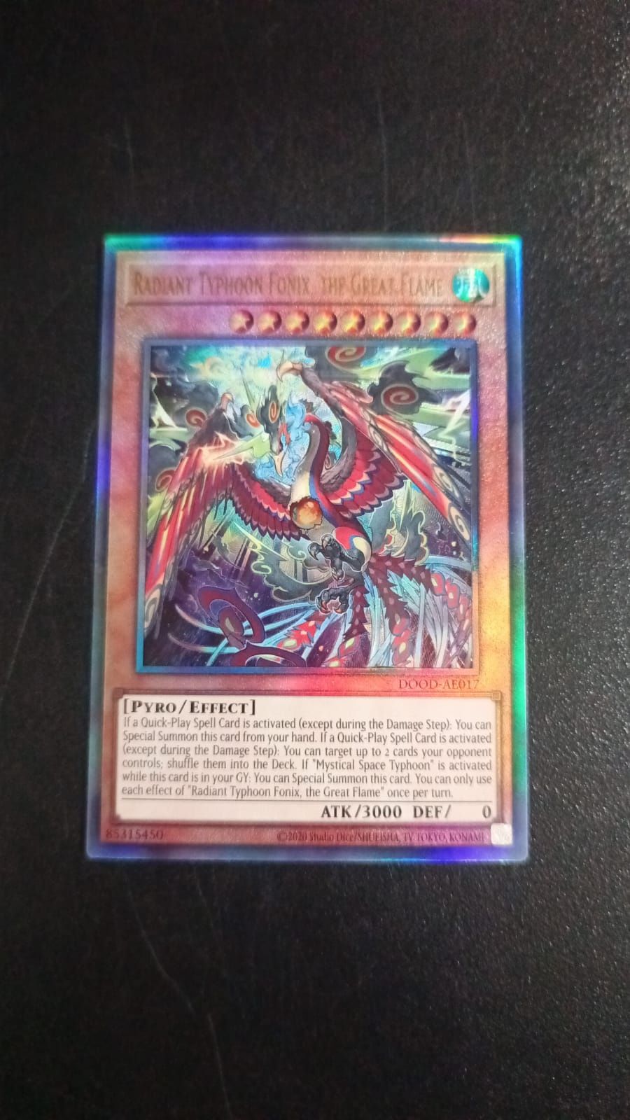 DOOD-AE017 Radiant Typhoon Fonix, the Great Flame Ultimate Rare