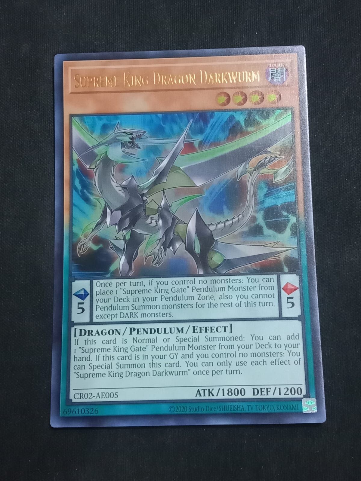 CR02-AE005 Supreme King Dragon Darkwurm Ultra Rare