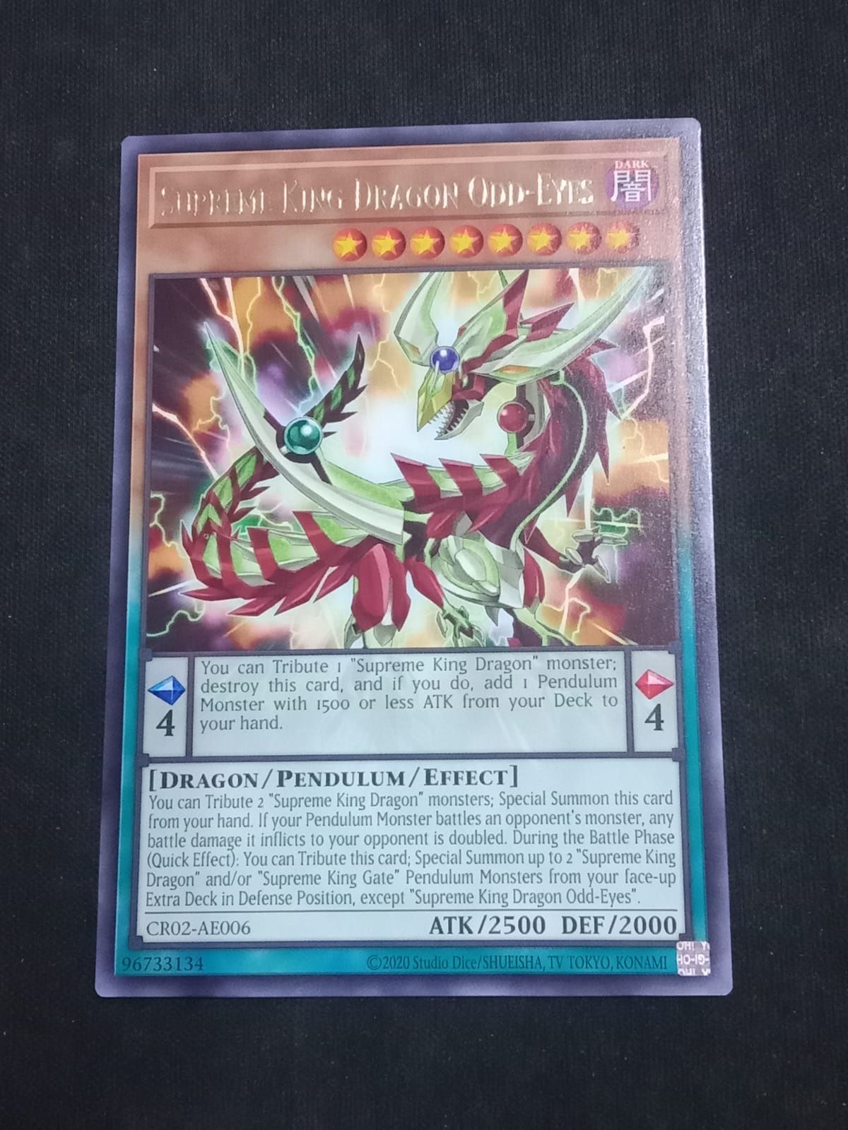 CR02-AE006 Supreme King Dragon Odd-Eyes Rare