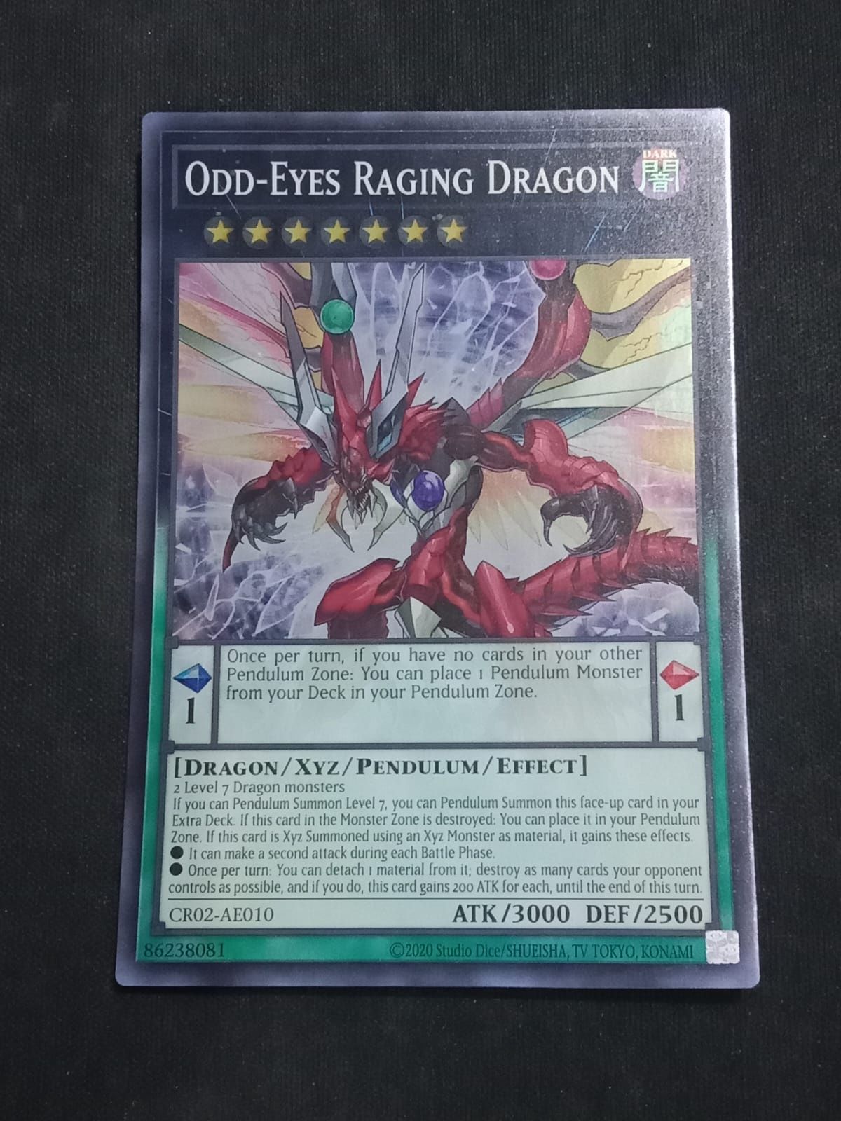 CR02-AE010 Odd-Eyes Raging Dragon Super Rare