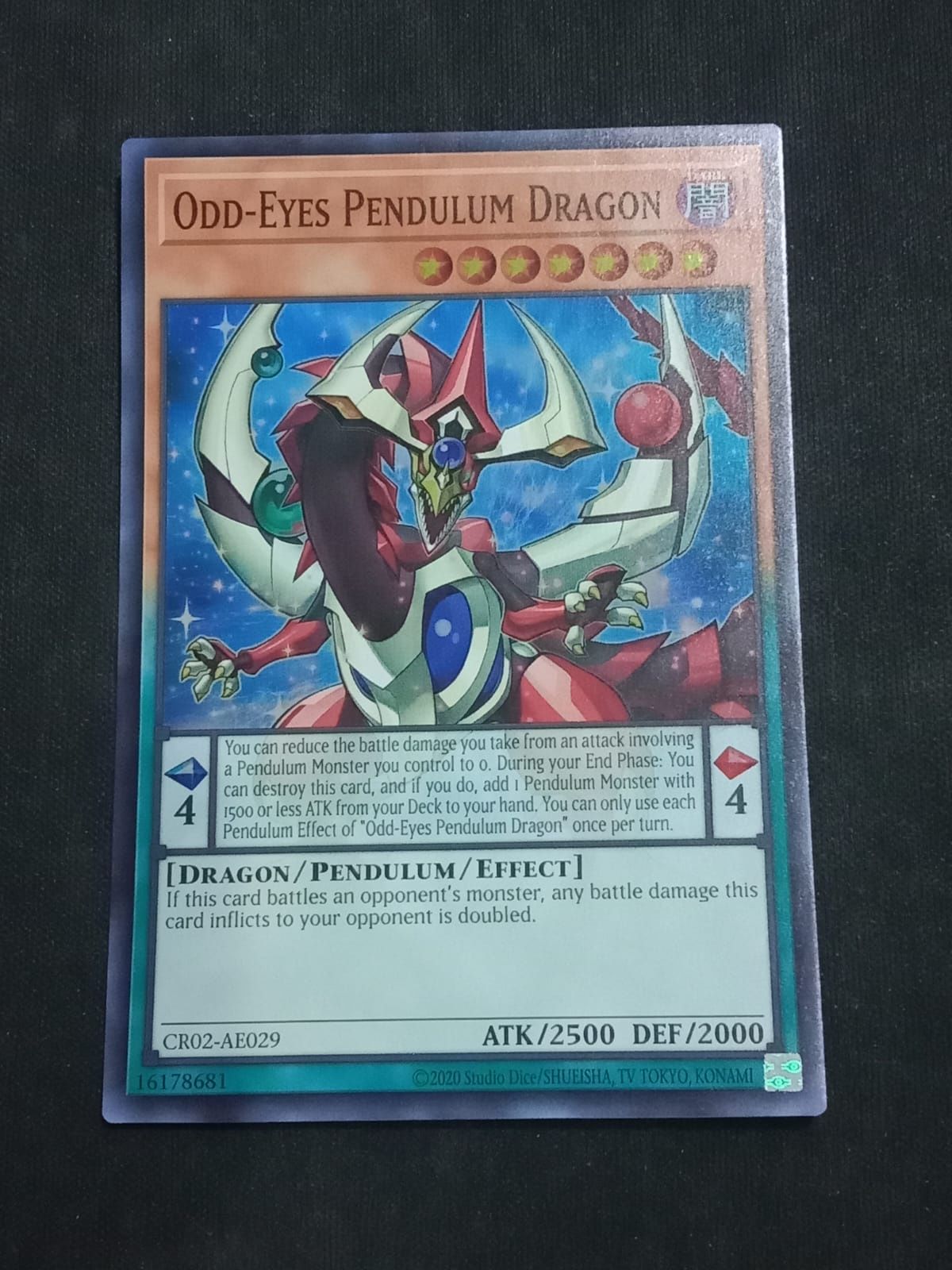 CR02-AE029 Odd-Eyes Pendulum Dragon Super Rare