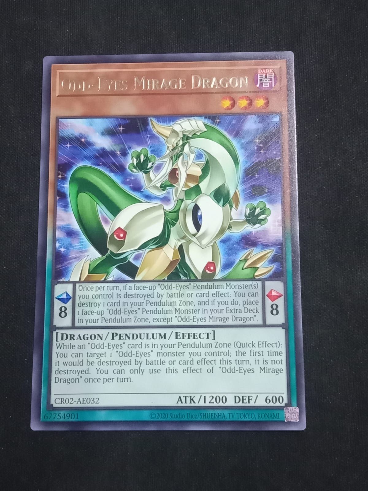 CR02-AE032 Odd-Eyes Mirage Dragon Rare