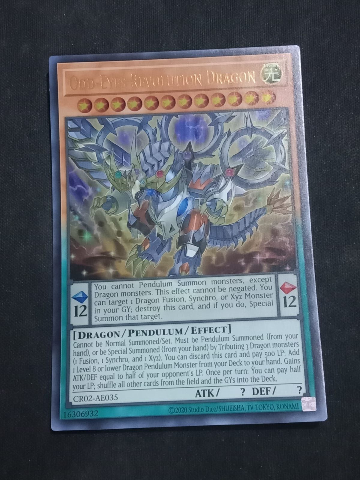 CR02-AE035 Odd-Eyes Revolution Dragon Ultra Rare
