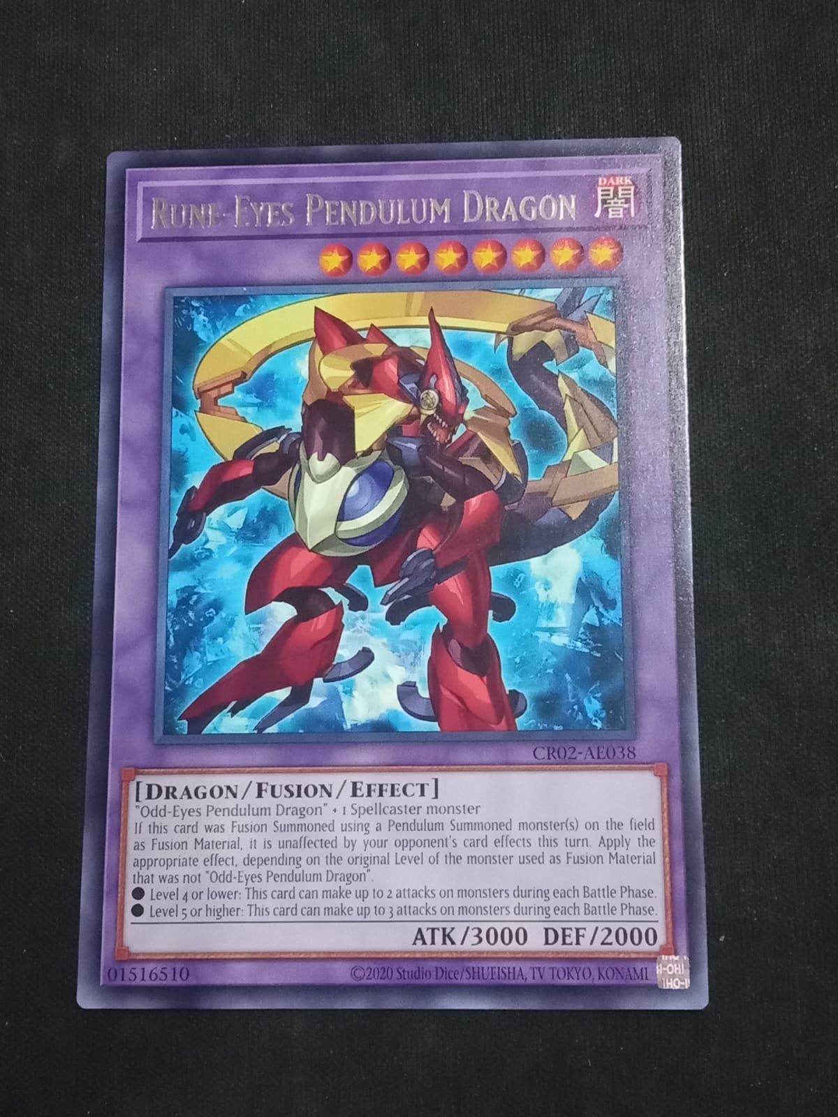 CR02-AE038 Rune-Eyes Pendulum Dragon Rare