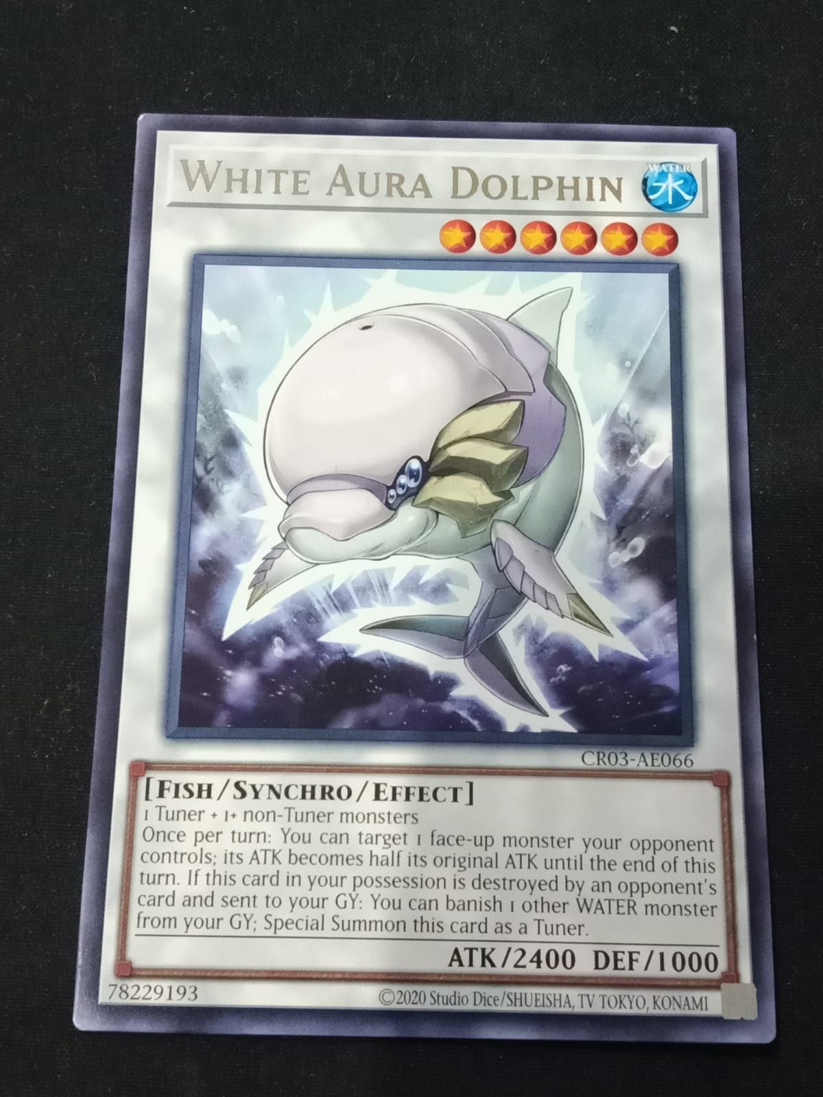CR03-AE066 White Aura Dolphin Rare