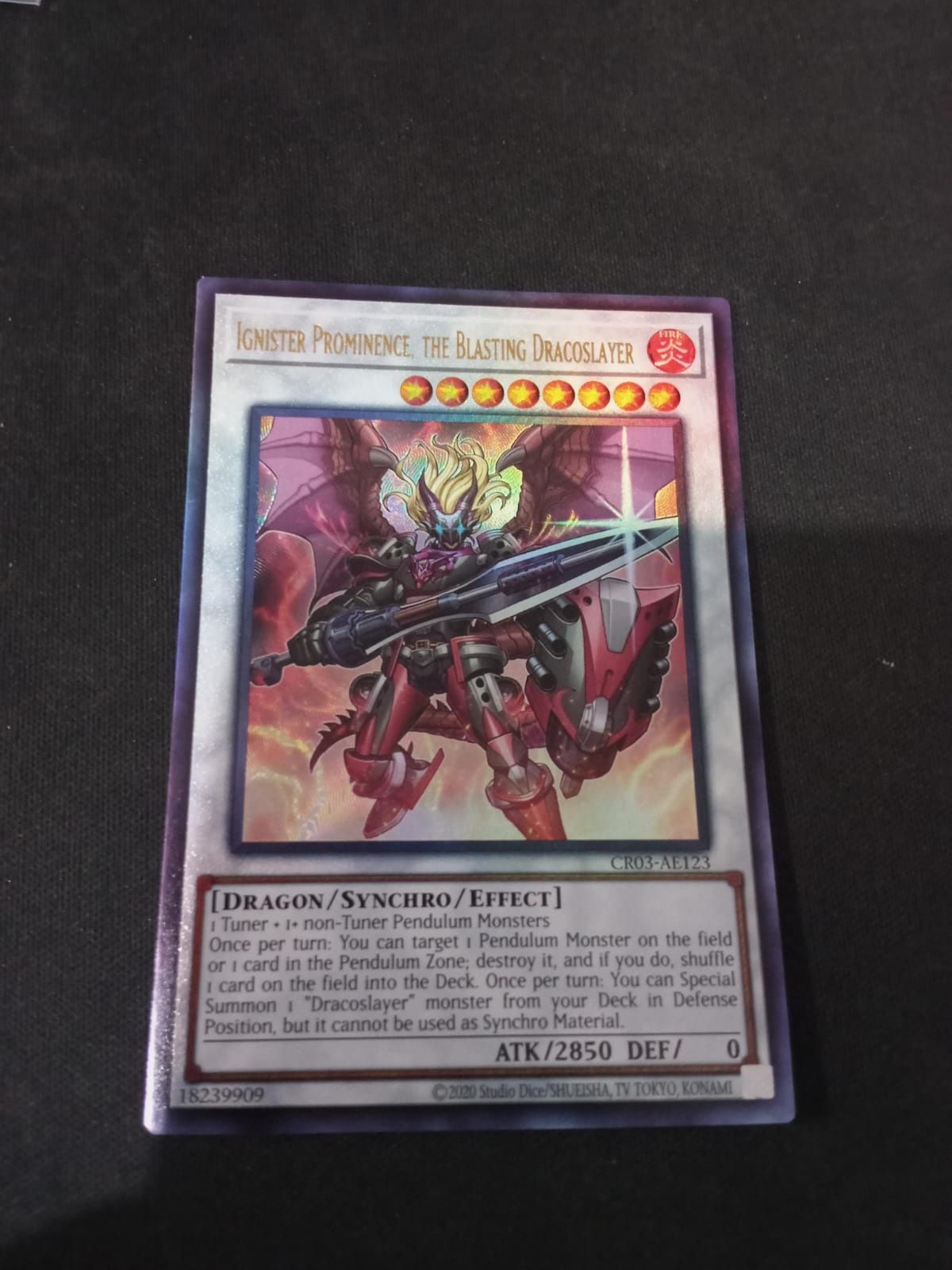 CR03-AE123 Ignister Prominence, the Blasting Dracoslayer Ultimate Rare