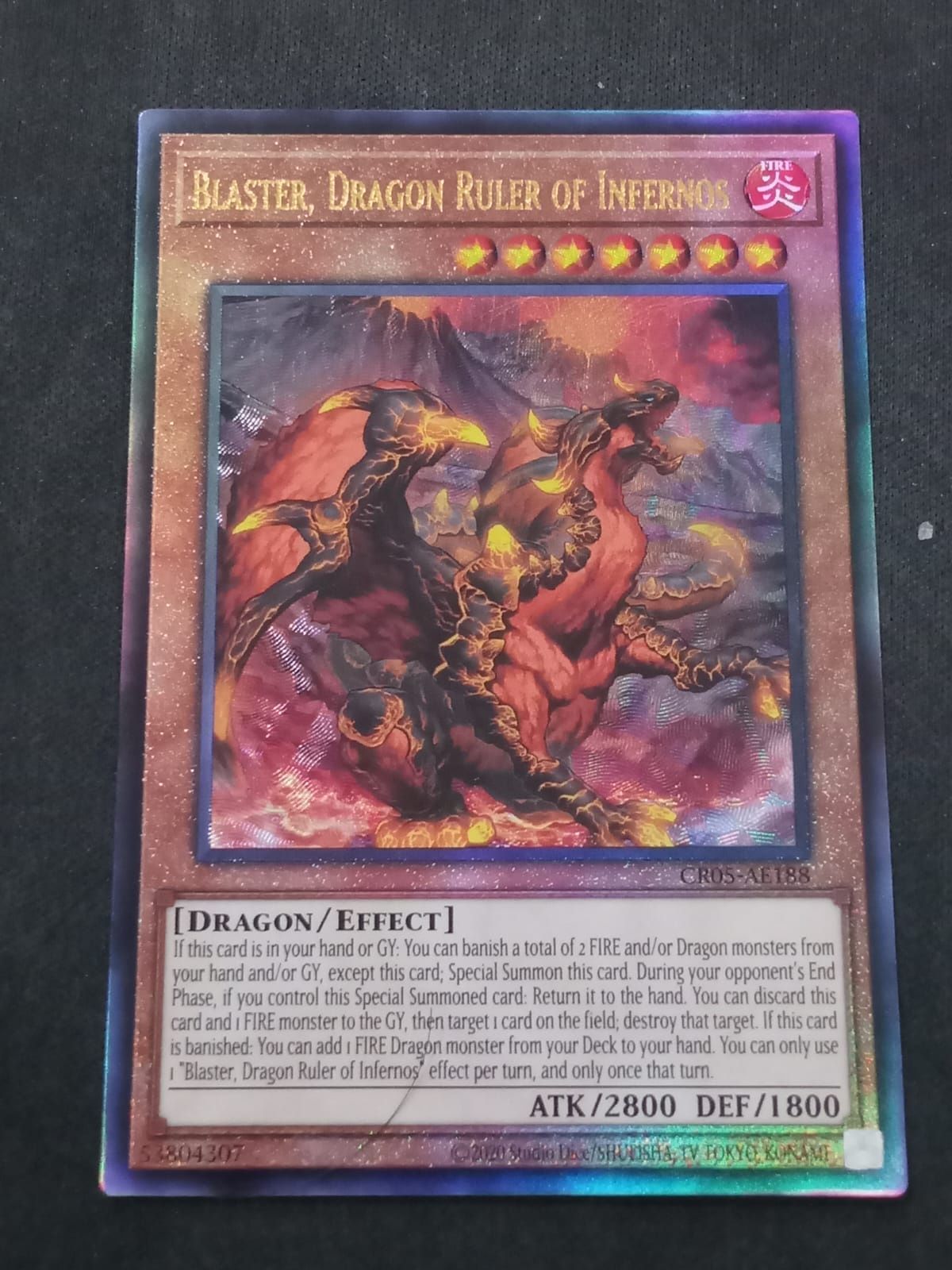 CR05-AE188 Blaster, Dragon Ruler of Infernos Ultimate Rare