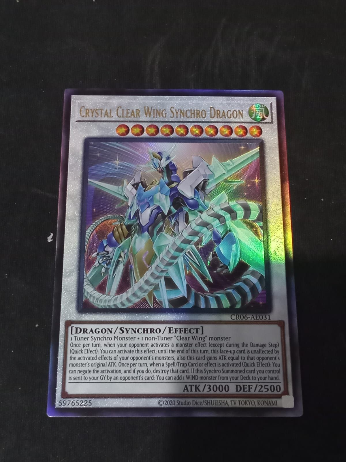 CR06-AE031 Crystal Clear Wing Synchro Dragon Ultimate Rare