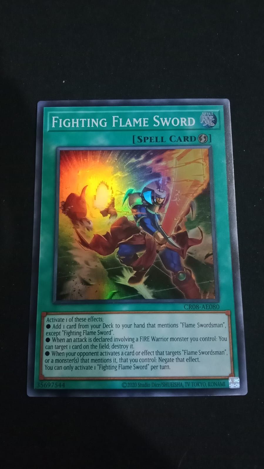 CR08-AE080 Fighting Flame Sword Super Rare