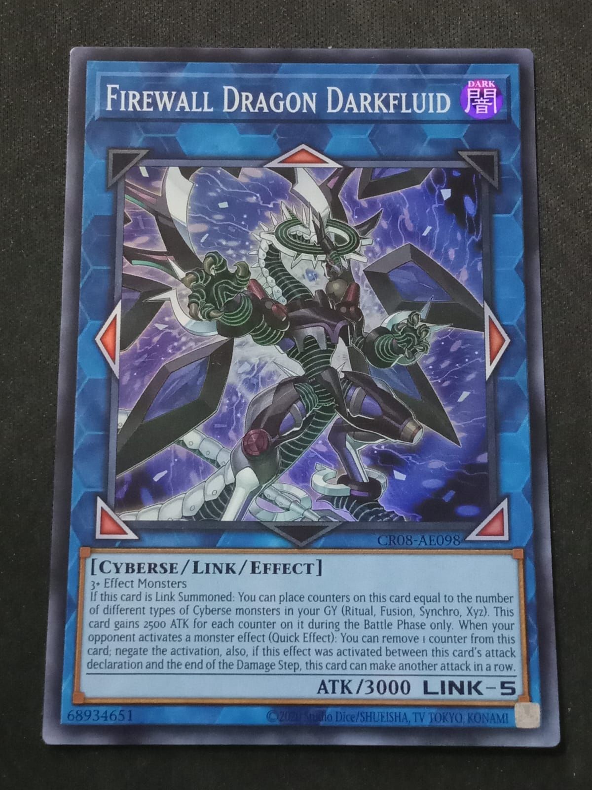 CR08-AE098 Firewall Dragon Darkfluid Super Rare