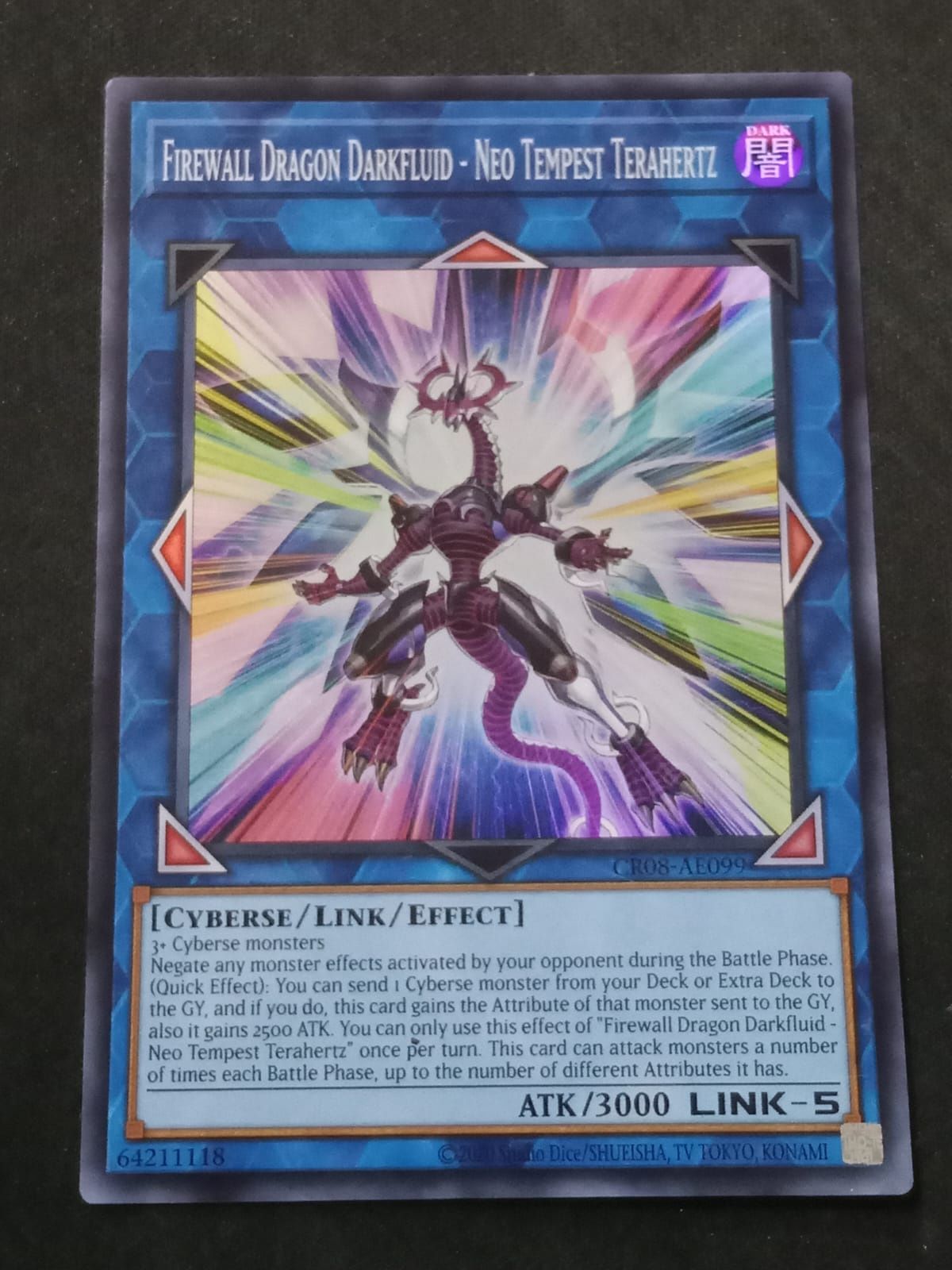 CR08-AE099 Firewall Dragon Darkfluid - Neo Tempest Terahertz Super Rare