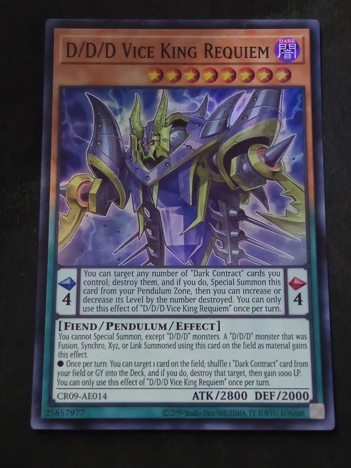 CR09-AE014 D/D/D Vice King Requiem Super Rare