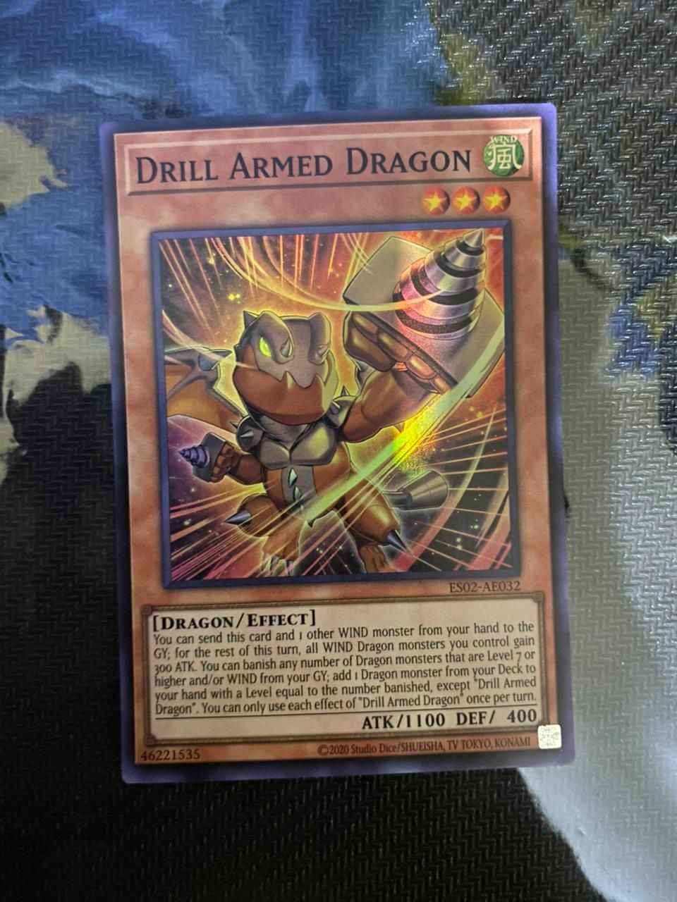ES02-AE032 Drill Armed Dragon Super Rare