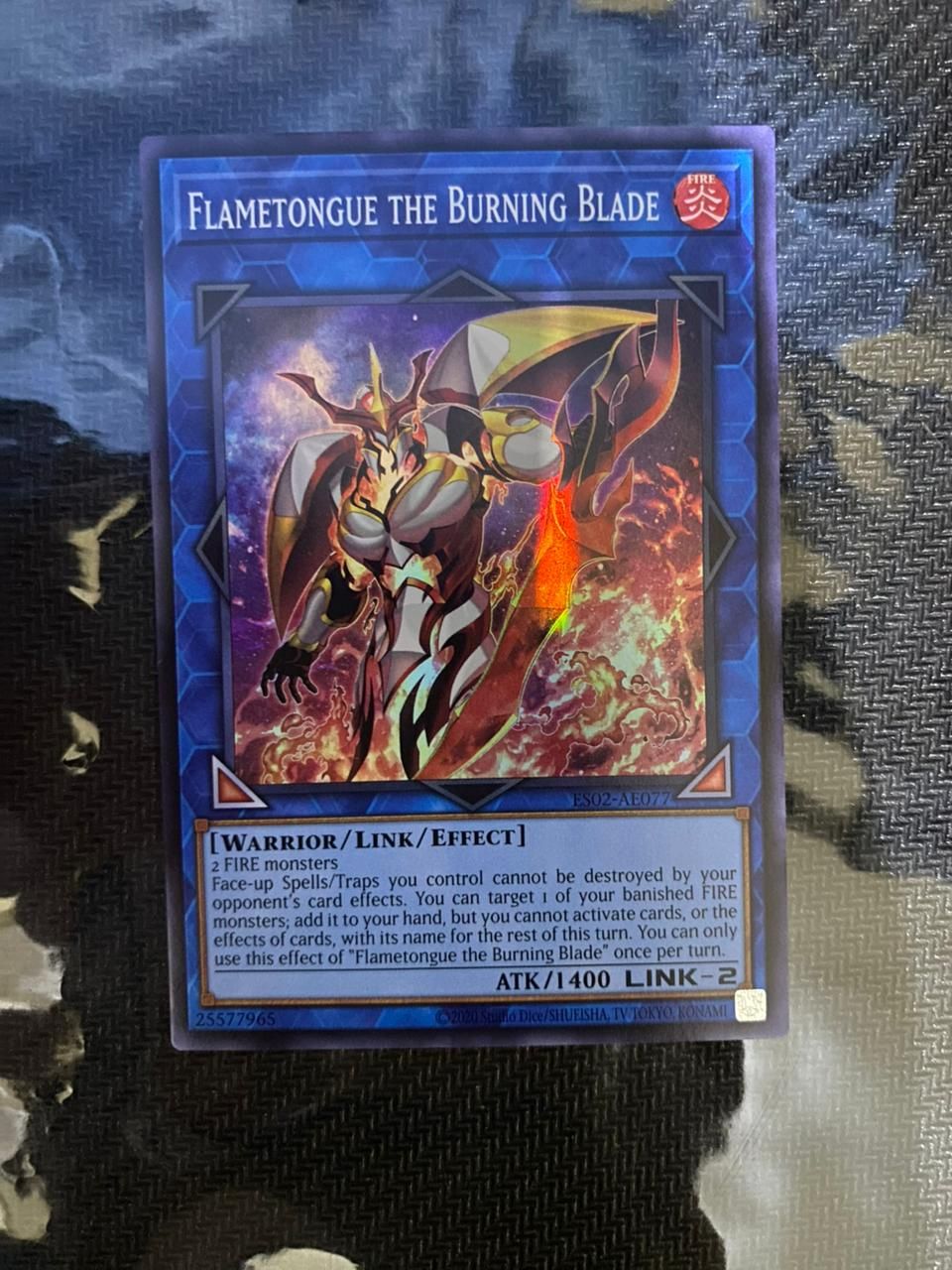 ES02-AE077 Flametongue the Burning Blade Super Rare