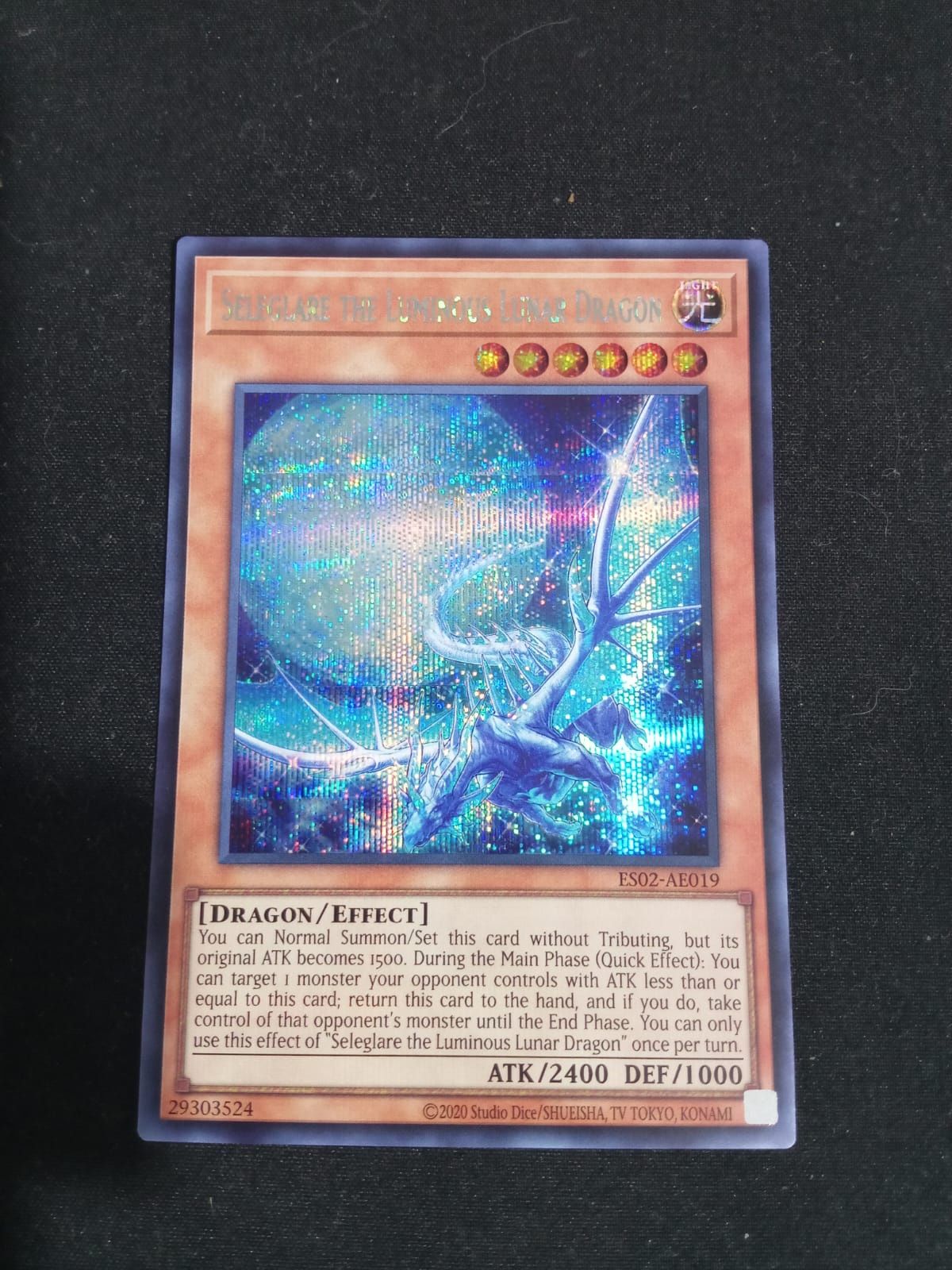 ES02-AE019 Seleglare the Luminous Lunar Dragon Secret Rare