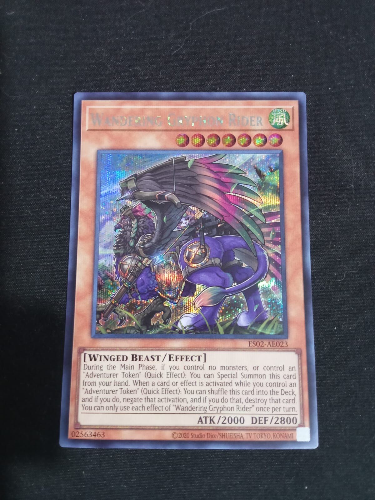 ES02-AE023 Wandering Gryphon Rider Secret Rare